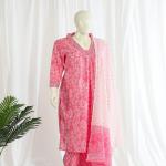 Cotton Kurti Pant Dupatta Set