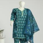 Cotton Kurti Pant Dupatta Set