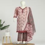 Cotton Kurti Pant Dupatta Set