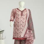 Cotton Kurti Pant Dupatta Set