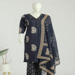 Cotton Kurti Pant Dupatta Set