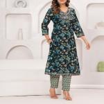 Cotton Kurti Pant Dupatta Set