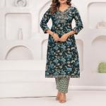 Cotton Kurti Pant Dupatta Set