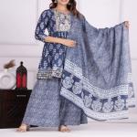 Cotton Kurti Sharara Dupatta